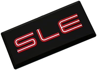 2 Paket SLE Yan Kabin Amblemler 3D Tabela Rozet Logo Değiştirme için GMC Suburban Sierra Yukon Savana (Kırmızı / Siyah)