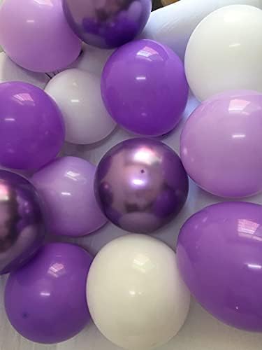 Lateks Balonlar Beyaz Lavanta Mor-Degrade Mor renk Balonlar için Bebek Duş Doğum Günü Kız Düğün Yıldönümü Parti Süslemeleri (Voilet
