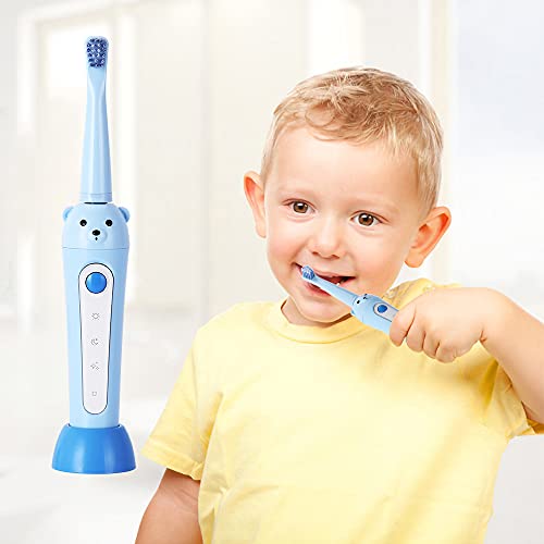 Diş Fırçası çocuk Elektrikli Diş Fırçası USB Şarj Edilebilir Karikatür Desen çocuk Diş Fırçası 3 Desenler (3 Yedek Başkanları