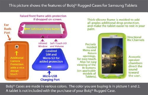 Bobj Sağlam samsung kılıfı Galaxy Tab PRO (2014) 8.4 inç Tablet, SM-T320, SM-T321, SM - T325 (Tab A 8.4 için Değil) - BobjGear