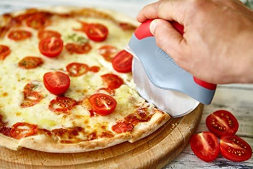 Mozzbi'nin Premium Pizza Kesici Tekerleği, Pizza Dilimleyici kesici - Süper Keskin - Koruyucu Sürgülü Bıçak Korumalı paslanmaz