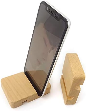 Honbay 2PCS kayın akıllı telefon standları ahşap cep telefonu sahipleri evrensel cep telefonu için