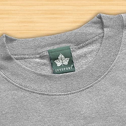 Ivysport Crewneck Sweatshirt, Unisex, Klasik Logo, Premium Gri Ağır Pamuk Karışımı