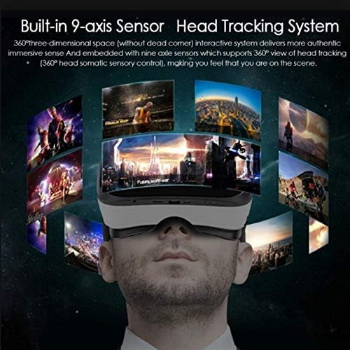 Yumuşak ve Rahat Yeni 3D VR Gözlük VR Kulaklıklar, Sanal Gerçeklik Kulaklığı, Bluetooth Bağlantısı VR Hepsi Bir Arada 5.5 inç