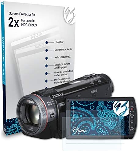 Panasonic HDC-SD909 ile Uyumlu Bruni Ekran Koruyucu Koruyucu Film, Kristal Berraklığında Koruyucu Film (2X)