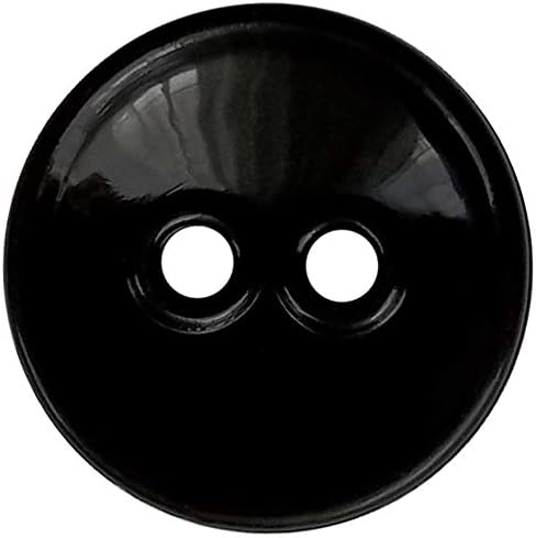 Siyah Düğmeler 1,22 inç (31 mm) Plastik Dikiş Düğmeleri 2 Delikli Siyah İçbükey İçe 50L 12'li Paket