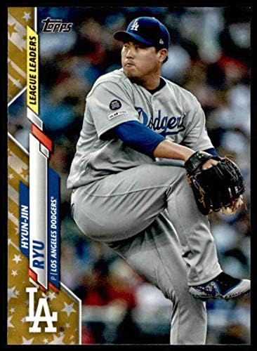 2020 Topps Altın Yıldız Beyzbol 86 Hyun-Jin Ryu Los Angeles Dodgers Bireysel Resmi MLB Paralel Ticaret Kartı Yeşil WM Sınırlı