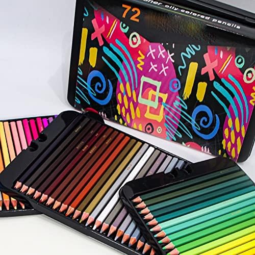 UXZDX Renkli Kalemler Profesyonel Set 72/120/180 Renkler Yumuşak Balmumu Bazlı Çekirdekler Çizim Sanat Eskiz Gölgeleme için Ideal