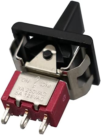 XİNTAOSM Geçiş Anahtarları 5 Adet Tek Yönlü Anlık T80-R 3Pin 3 Pozisyon ON-Off-MOM R8016B Mini Kürek Geçiş Anahtarı