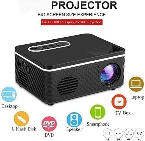 BXZYYL Projektör, HD 1080P Projektör, Destek Dış Mekan Film Projektörü, Ev Projektörü Uyumlu TV, PC, Dizüstü Bilgisayar (Renk: