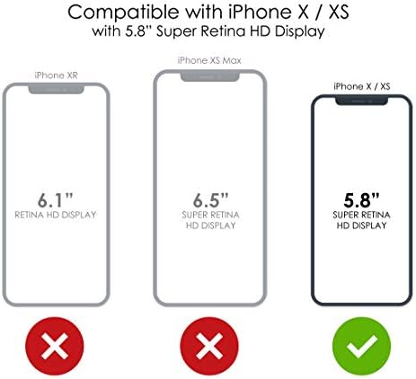 Distinctİnk Temizle Darbeye Hibrid iphone için kılıf X / XS (5.8 Ekran) - TPU Tampon, Akrilik Geri, Temperli Cam Ekran Koruyucu-Plaj