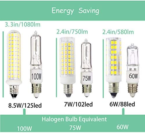 Yeni LED E11 Ampul, 9 W E11 Ampuller Eşdeğer 100 W Halojen Ampul, dim AC110V-120V / 130 V JD T3/T4 Mini Şamdan Bankası LED E11