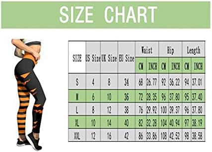 NİHOND Cadılar Bayramı Egzersiz Tayt Kadınlar için Karın Kontrol Kafatası Grafik Şerit Yüksek Belli Spor Eğitim Yoga Pantolon