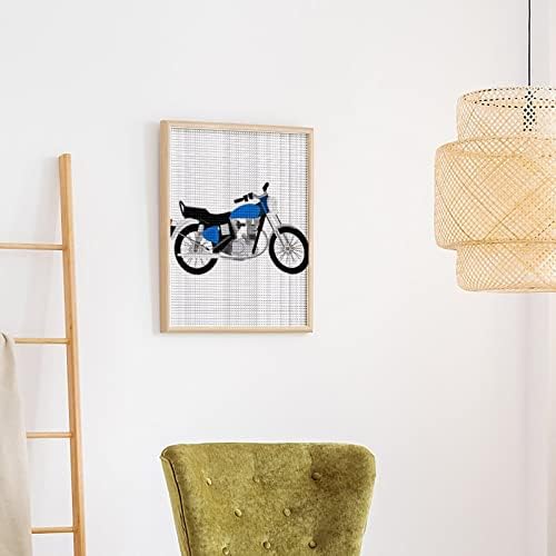 Yetişkinler için elmas Boyama Mavi Motosiklet Kiti Çocuklar için Elmas Sanat Kitleri, Kare Elmas Gevşeme ve Ev Duvar Dekoru ile