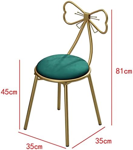 LYXJY Ev yemek sandalyesi Yay Geri Kumaş Yastık bar sandalyesi Tırnak Salonu Güzellik Salonu Koltuk Makyaj Taburesi (Boyut: 45
