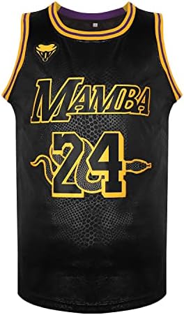 MESOSPERO 24 Atletik Siyah Yılan Derisi Basketbol Forması Dikişli 90 S Hip Hop Moda Spor Gömlek