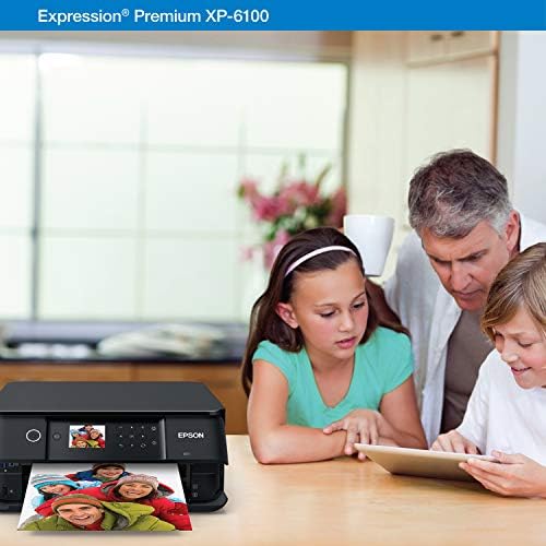 Tarayıcı ve Fotokopi Makineli Epson Expression Premium XP-6100 Kablosuz Renkli Fotoğraf Yazıcısı, Siyah, Orta