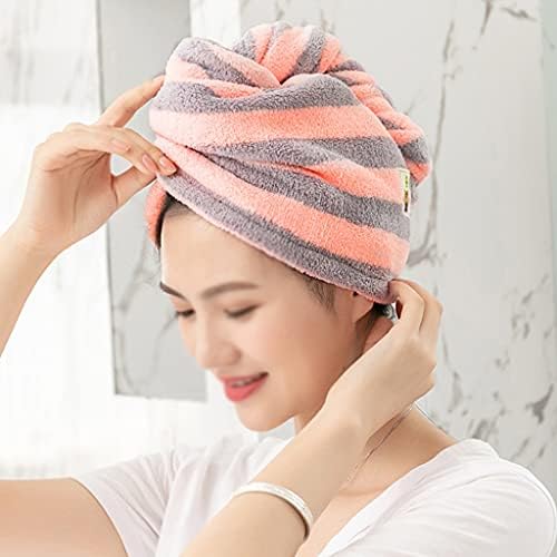 Mikrofiber Sonra Duş Saç Kurutma Bayan Kız Bayan Havlu Hızlı Kuru Saç Şapka Kap Türban Başkanı Wrap Banyo Araçları (Renk: Pembe