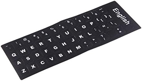 XİAOMİN Klavye Film Kapak Bağımsız Macun İngilizce Klavye Çıkartmalar Dizüstü Dizüstü Bilgisayar Klavye (Siyah) Dayanıklı (Renk: