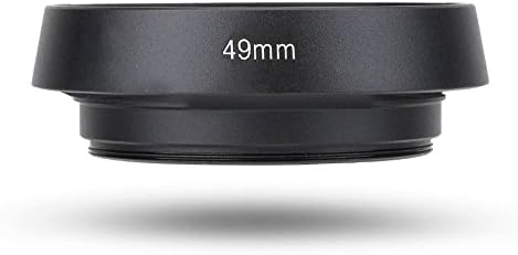 Acouto Hafif Metal Bacalı Kamera Lens Hood Cap Aksesuar ile Sony için (49mm)