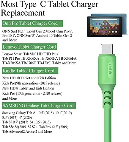 5A Hızlı şarj kablosu Değiştirme için USB C Modeli Tablet E-Okuyucu Çocuklar Edition Gibi Samsung Galaxy Tab Bir E S S2 Onn Pro