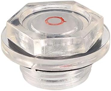 uxcell G3 / 4 25.7 mm Erkek Dişli Hava Kompresörü Ek Parçaları Şeffaf Plastik Yağ Gözetleme Camı