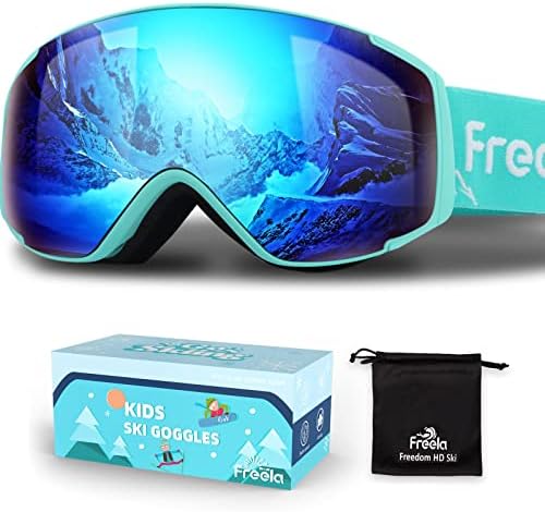 Freela Çocuklar Kayak Snowboard gözlüğü Yürümeye Başlayan(3-14) Gençlik Anti Sis Anti UV Gözlük Kız Erkek Kar Kayak Ekipmanları