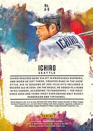 2020 Panini Diamond Kings Meraklısı 8 Ichiro Seattle Mariners Beyzbol Ticaret Kartı