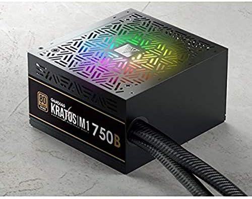 Zeus GAMDİAS RGB Oyun PC Güç Kaynağı 750 W 80 Artı Bronz Sertifikalı 750 Watt PSU ile Bilgisayarlar için Aktif PFC, Kratos M1-750B