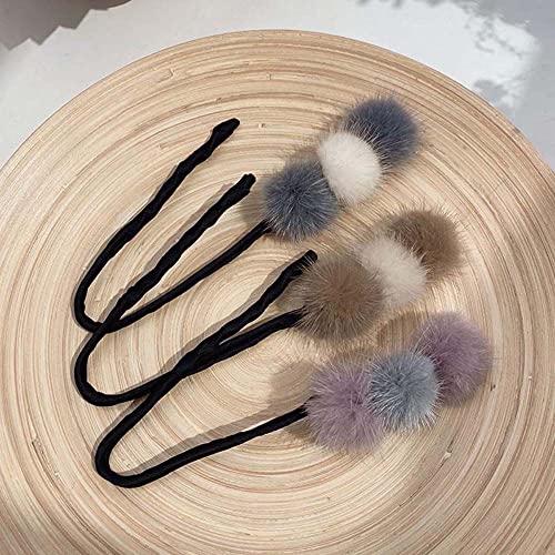 Yumuşak Zarif Şapkalar Saç Araçları Saç Sopa Saç Aksesuarları Çiçek Saç Scrunchies DIY Saç Braider Peluş Top Firkete Saç Bun