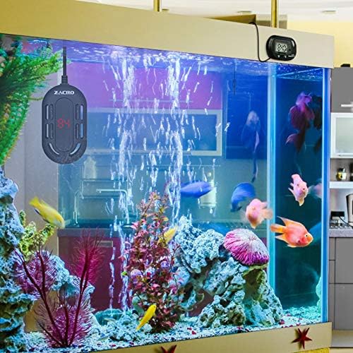 Zacro akvaryum ısıtıcı, 100 W Dalgıç dijital ekran Mini balık tankı ısıtıcı ile Akıllı LED sıcaklık göstergesi ve harici sıcaklık