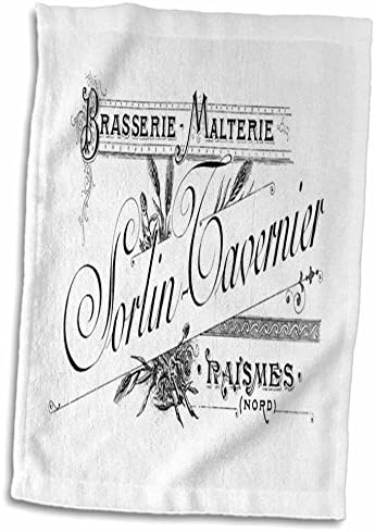 Senaryo TWL_204085_1 Havlu, 15 x 22ile Antik Fransız Bira Fabrikası Reklamının 3D Gül Baskısı