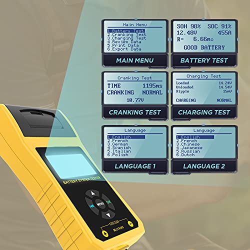 Araba Akü Test Cihazı, Akü Analizörü 100-3000 CCA Araba Ağır Kamyon Araba Motosiklet için Özel Akü Test Cihazı