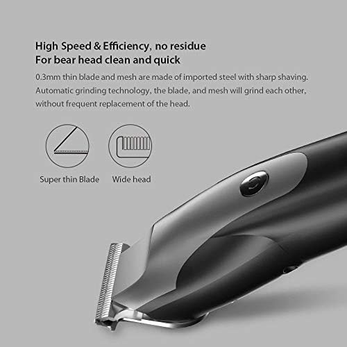 YFQHDD Profesyonel Hummingbird USB Elektrikli Saç Kesme Şarj Edilebilir Akülü Düşük Gürültü Saç Düzeltici ile 3 Taraklar