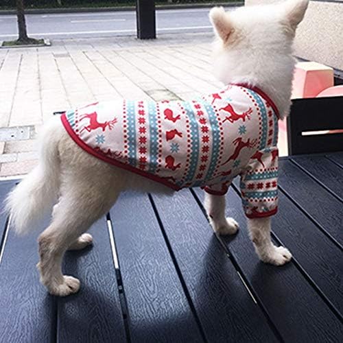 Noel Pet Giyim Noel Köpek Giysileri Moda Yumuşak Pamuk Pet Giyim Küçük Köpekler için Yelek T-shirt Nefes Kedi Köpek Kıyafeti
