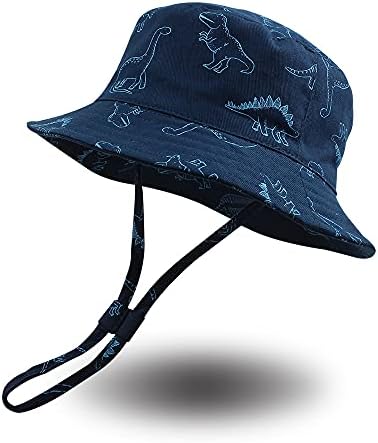 Dinozor Bebek Erkek güneş şapkası Pamuk Yürümeye Başlayan Erkek Kız Kova Şapka Nefes Yaz Güneş koruyucu kap Çocuklar için 0-2Y