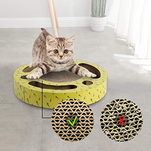 PAWİSE Kedi Scratcher Karton Geri Dönüşümlü Kitty Tırmalama Pedi Salonu Interaktif Oyuncak