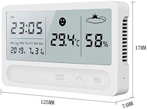 FENXİXİ Oda Termometresi-Sıcaklık ve Nem Ölçer Çalar Saat Sessiz Oda Termometresi
