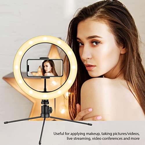 Parlak Selfie Halkası Üç Renkli Işık, Canlı Yayın/Makyaj/YouTube/TikTok/Video/Çekim için Uzaktan Kumandalı Samsung Galaxy Note