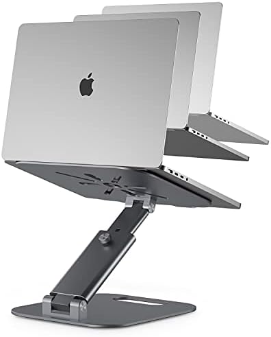 Masa için Dizüstü Bilgisayar Standı, Dizüstü Bilgisayar Tutucu Yükseltici 20 ye kadar Ayarlanabilir Yükseklik, Katlanabilir Bilgisayar