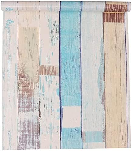 17. 7x195 İnç Kendinden Yapışkanlı Vinil Renkli Plaj Ahşap Bak İletişim Kağıt Raf Liner Mutfak Dolapları için Dresser Çekmece