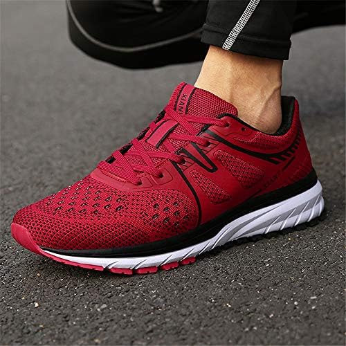 FZUU Erkek Atletik Hafif koşu ayakkabıları Bayan Kaymaz Spor Sneakers yürüyüş ayakkabısı (Kırmızı-1, Numerıc_9_Poınt_5)