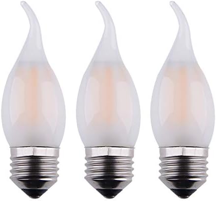 E26 Standart Tabanlı OPALRAY LED Şamdan Ampul, 4W Kısılabilir, 400 Lümen, 40W Akkor Eşdeğeri, 2700K Sıcak Beyaz Işık, Göz Koruyucu