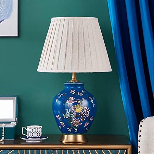 Masa lambası Romantik Mavi Porselen Seramik Masa Lambası Oturma Odası Yatak Odası Başucu Lambası Başucu masa lambası Gece Lambası