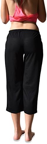 Kadın 4 paket rahat Aktif Rahat Flowy Fit Capri Yarı Şeffaf Kırpılmış Bermuda Kısa Salonu Pantolon