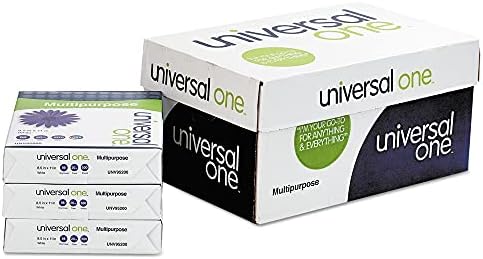 Universal 95200 Çok Amaçlı Kağıt, 98 Parlaklık, 20 lb, 8-1/2 x 11, Parlak Beyaz, 5000 Shts / Ctn