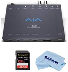 Aja HELO H. 264 Streamer ve Kaydedici-128GB SDXC U3 Kartlı, Mikrofiber Bezli Paket