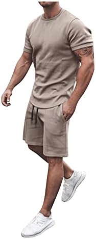 IDALL Kollu Plaj Gömlek 2 Parça erkek Pantolon Yaz Şort Kısa Setleri ve Erkek Takım Elbise ve Setleri
