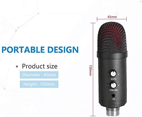ZZNNN USB Bilgisayar Mikrofon Professionnel Microfono Pc için PC Singing Toplantı Stüdyo Kayıt