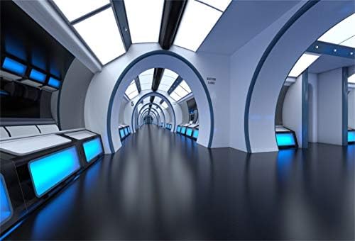 Leyiyi 7x5ft Uzay Gemisi Tünel Zemin Dış Uzay Mekiği Bilim Lab Evren Keşfetmek Istasyonu Hightech Atölye Fotoğraf Arka Plan Kovboy